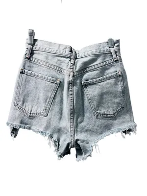 Agolde Premium Cut Off Denim Jean Shorts Size 24 High Waisted Button Fly Casual thumbnail 5