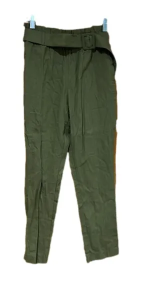 HAVE Los Angeles Green Linen Belted Pants thumbnail 1