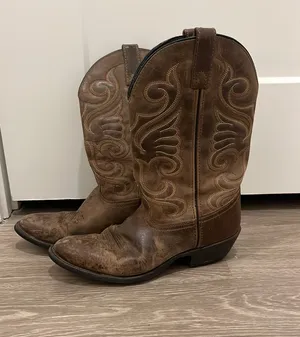 Laredo Cowboy Boots Women’s 8.5 Brown Leather thumbnail 1