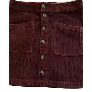 American Eagle Skirt Womens Size 4Long Brown Corduroy Short Skirt High Rise NWT thumbnail 11