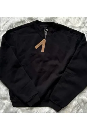 🖤SKIMS Cotton Fleece Classic Crew Neck Pullover M (GAR) thumbnail 3