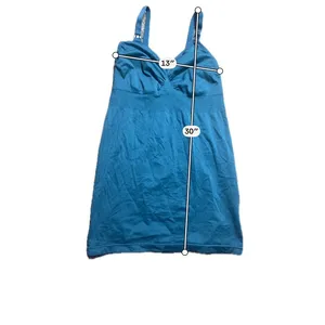 Maternity Nursing Camisole Teal Blue Seamless Ruched Bust Tank Top Size‎ L thumbnail 3
