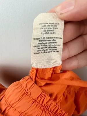 DONNI bright orange nylon pull on shorts size XS thumbnail 5