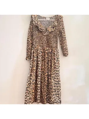 Damson Madder Harper Smocked Long Sleeve Midi Dress thumbnail 3