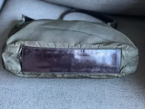 Prada Vintage Nylon Leather Shoulder Bag green thumbnail 3