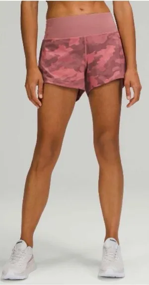 Lululemon Speed Up Mid-Rise Short 4" Heritage 365 Camo Brier Rose Multi size 8 thumbnail 1
