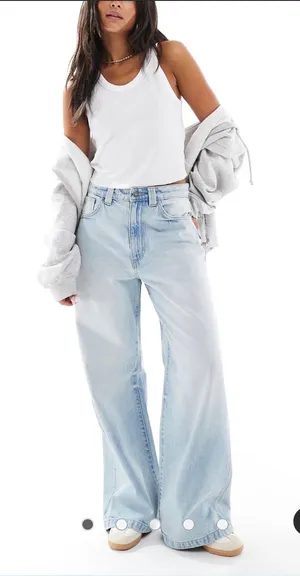 Cotton on low rise baggy jeans thumbnail 1