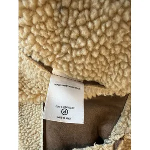 Robbi & Nikko Hooded Vest Women's Medium Brown Faux Suede Sherpa Sleeveless thumbnail 8