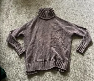 Aerie Brown Knit Turtleneck Sweater thumbnail 1