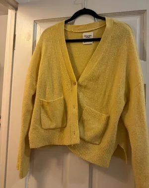 Yellow Abercrombie Cardigan thumbnail 1