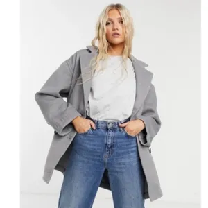 NWT Free People Hannah Slouchy Double Breasted Blazer Gray thumbnail 2