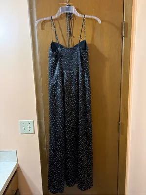 NWT Reformation Sophie Black Polka Dot Silk Midi Dress thumbnail 7