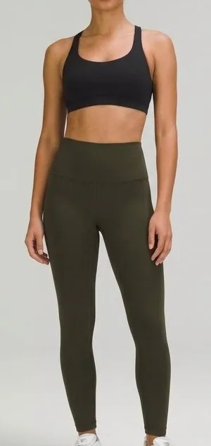Lululemon Align High-Rise Pant 25" Size‎ 8 Dark Olive Green Nulu Yoga Leggings thumbnail 1