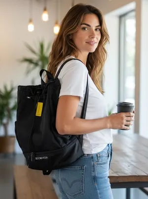 Beyond Yoga convertible backpack gym bag tote black NEW thumbnail 1