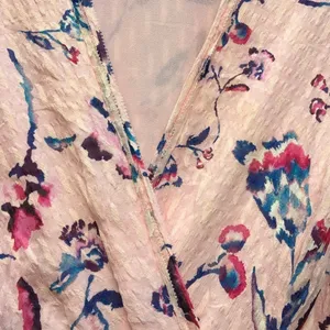Tanya Taylor Blaire Pink Floral Silk Ruffle MIDI Dress Faux Wrap Flowers v6x thumbnail 14