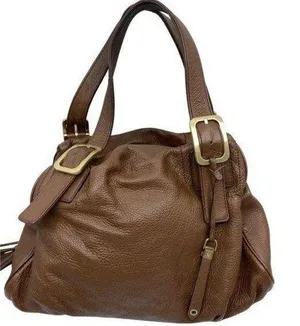 cole haan brown leather shoulder bag thumbnail 1
