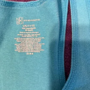 No boundaries size LG 11-13 fits size S tank top distressed skull on front EUC thumbnail 6