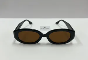 Retro oval sunglasses /90s brown oval sunglasses thumbnail 1