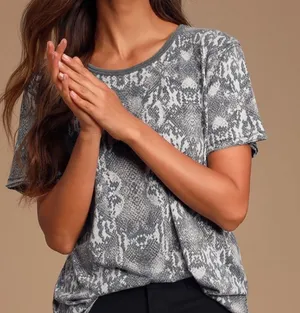 Free People NWT  Tourist Tee Snake thumbnail 1