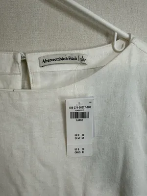 Abercrombie & Fitch White Short Sleeve Mini Dress thumbnail 3
