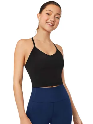 🔃Glowmode Black Cropped Tank Top Size M thumbnail 1