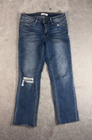 vervet‎ jeans Cropped straight leg distressed jeans 28 thumbnail 1