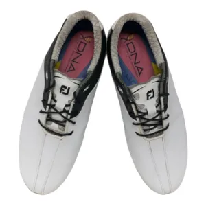 FootJoy DNA Golf Shoes Womens 6.5 White Black Spiked Cleats Athletic FJ thumbnail 3
