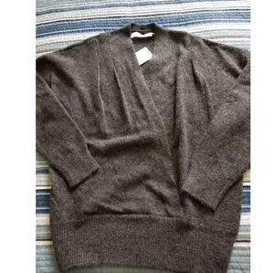 ASTR The Label Long Sleeve Faux Wrap Wool Blend Sweater Top Gray Size S thumbnail 5