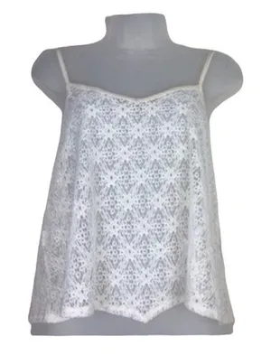American Eagle Outfitters lace crème top thumbnail 1
