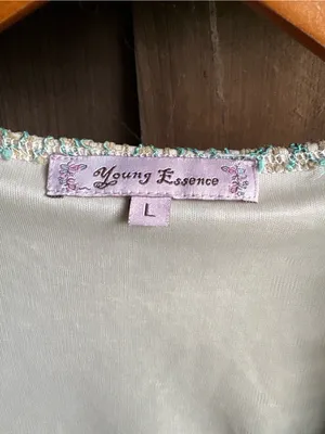 Vintage Indie Twee Young Essence Lace Turquoise Trm Wrap Dress thumbnail 3