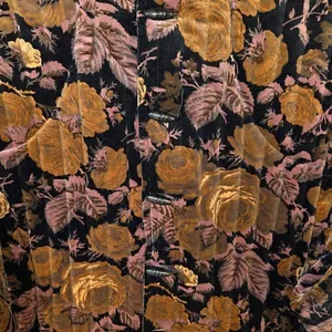 Sun N Sand Womens Small Quilted Jacket Floral Brown Black Fall Colors thumbnail 3