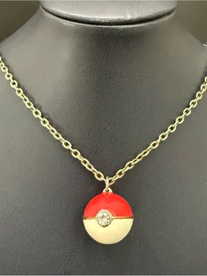 POKEMON Enameled Ball Pokeball Pendant Necklace thumbnail 11