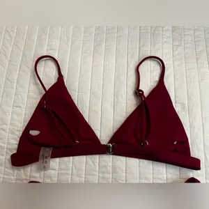 SHEIN burgundy high cut triangle bikini NWOT thumbnail 5