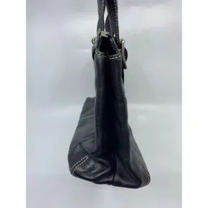 Coach Black Medium Leather Handbag thumbnail 3