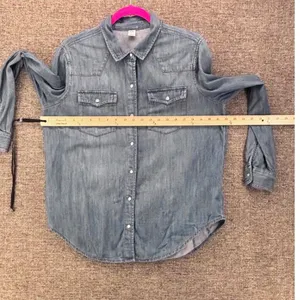 Old Navy Womens Western Shirt Large Cowgirl Rodeo Summer Country Concert Horse thumbnail 13