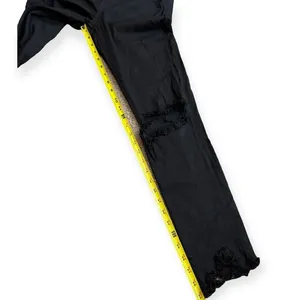 Reformation Size 29 High Rise Frayed Hem Jeans Black Distressed Stretch‎ Grunge thumbnail 10
