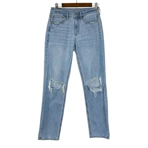American Eagle 90s Straight Jeans | Size‎ 4 | Ripped Distressed Baggy Denim thumbnail 3