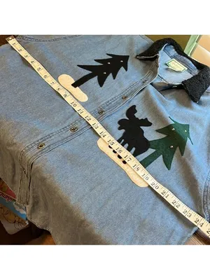 Anne Josephine Dallas Denim Moose Tree Shirt Jacket cottagecore grandma nature thumbnail 6