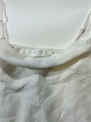 ASTR The Label White Cowl-Neck Bodysuit Size Large thumbnail 2