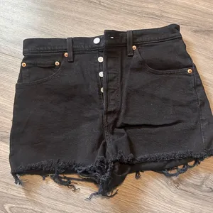 Levi's Black High Waist Denim Shorts thumbnail 1