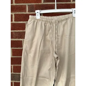 Vanilla Star Linen Blend Wide Leg Pull On Pants Beige Womens Small Casual thumbnail 5