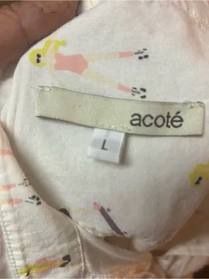 Anthropologie Acote’ Skater Rollerskating Kitschy Beach Novelty Resortwear Cotton Blouse L thumbnail 8