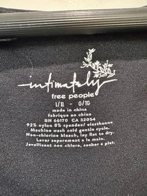 Intimately Free People Black Built In Bra Top L/XL thumbnail 4