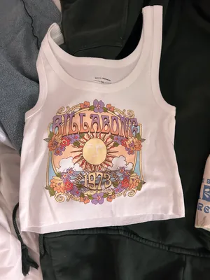 Billabong White Tank Top thumbnail 1