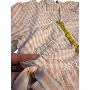 Calista Pink and White Gingham Dress - Size M thumbnail 12