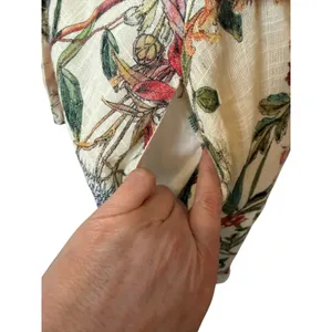 Zara Floral Off The Shoulder Dress Women Small Ivory Floral‎ Ruffle Boho Cottage thumbnail 8