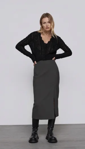 ZARA Black Knit Cardigan Top Jacket thumbnail 2