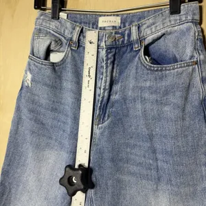 PacSun Women's Size 26 High Rise Wide Leg Distressed Ripped Light Wash Jeans thumbnail 7