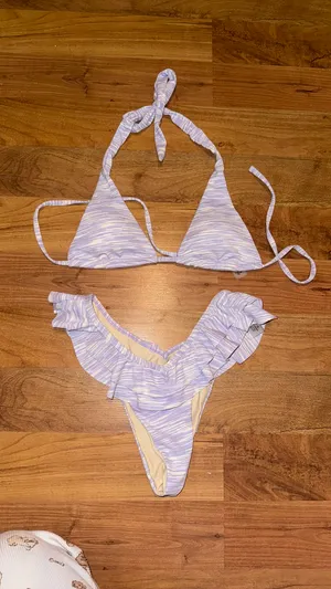 Sea Molly purple ruffle bikini thumbnail 2