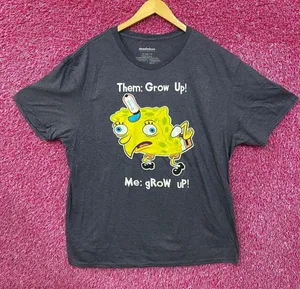 Nickelodeon Spongebob Squarepants Grow Up T-Shirt 2XL thumbnail 1